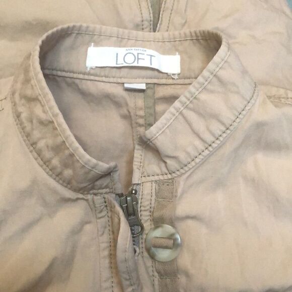ANN TAYLOR LOFT TAN UTILITY JACKET PARKA SIZE SP - Picture 9 of 11